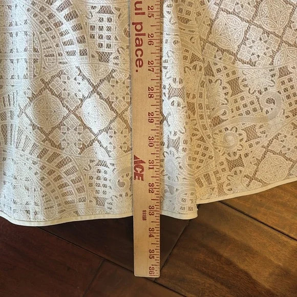 Anthropologie | White lace cap sleeve fit & flare dress - Picture 8 of 13